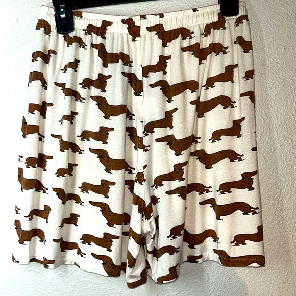 GOTKEYS Dachshund Doxie Wiener Dog Print Softest Knit Fabric Sleep Shorts Boxers - Picture 5 of 8